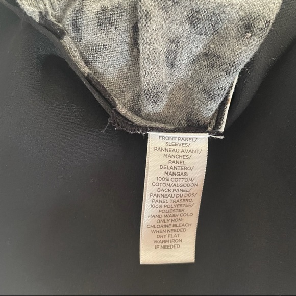 Ann Taylor Loft Grey Leopard Print Long Sleeve Top Size Small - Picture 10 of 13